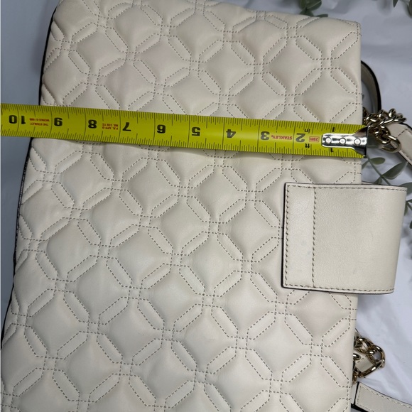 Kate Spade light  Cream Quilted Tote Bag - Picture 6 of 16